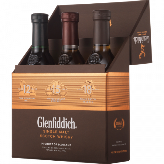 Glenfiddich Mix Pack 40 % vol. 3 Stück 
