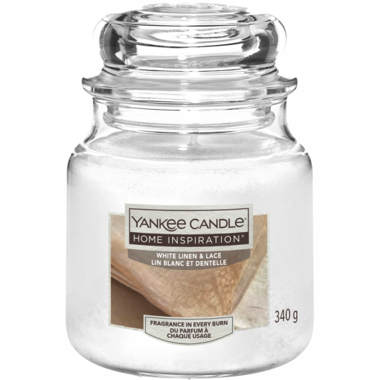 Yankee Candle Home Inspiration Duftkerze White Linen & Lace 340 g 