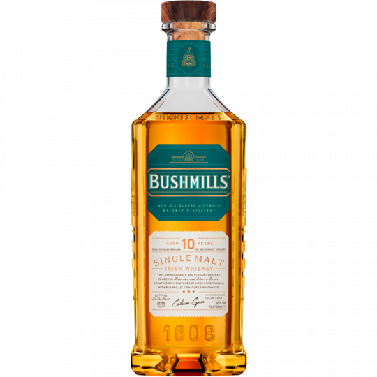 BUSHMILLS Single Malt Irish Whiskey 10 Jahre 40 % vol. 0,7 l 