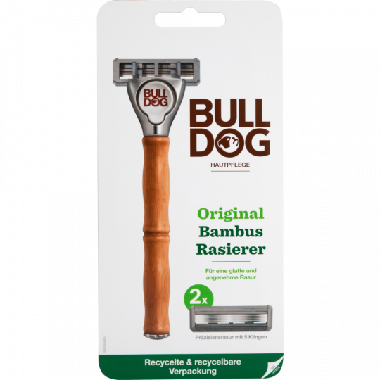 Bulldog Original Bambus Rasierer Rasierer + 2 Klingen 