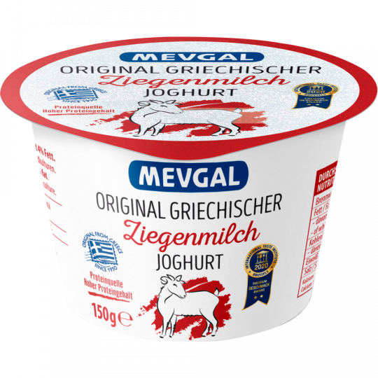 Mevgal Original griechischer Ziegenmilch-Joghurt 4% Fett 150 g 
