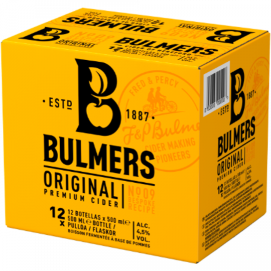 BULMERS Original Premium Cider - Karton 12 x 0,5 l 