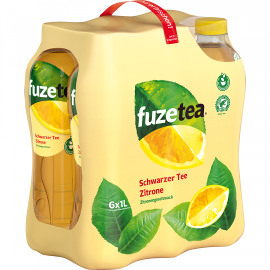 fuze tea Schwarzer Tee Zitrone - 6-Pack 6 x 1 l 