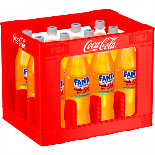 Fanta Mango ohne Zucker - Kiste 12 x 1 l 