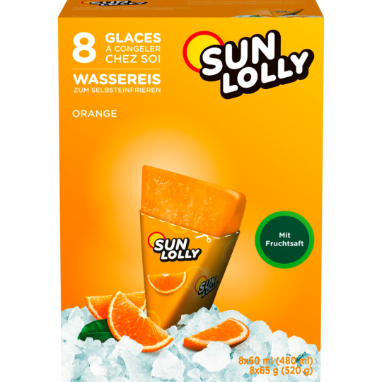 SUN LOLLY Wassereis Orange 480 ml 
