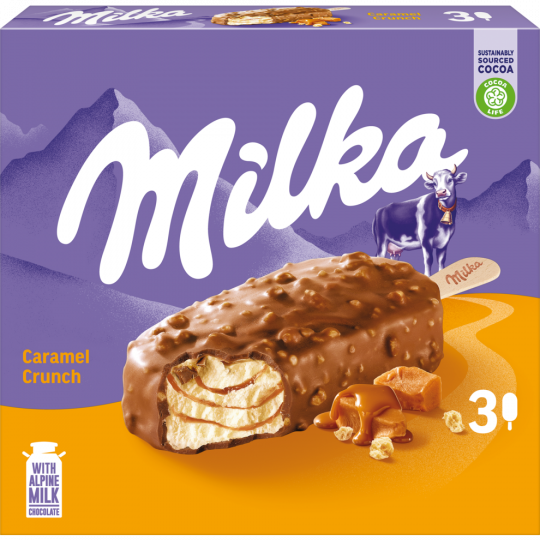 Milka Caramel Crunch Stieleis 3 x 90 ml 