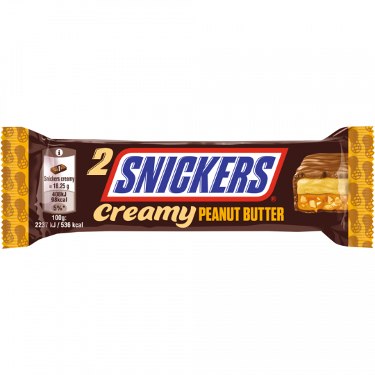 SNICKERS Duo Creamy Peanut Butter 2 x 18,5 g 