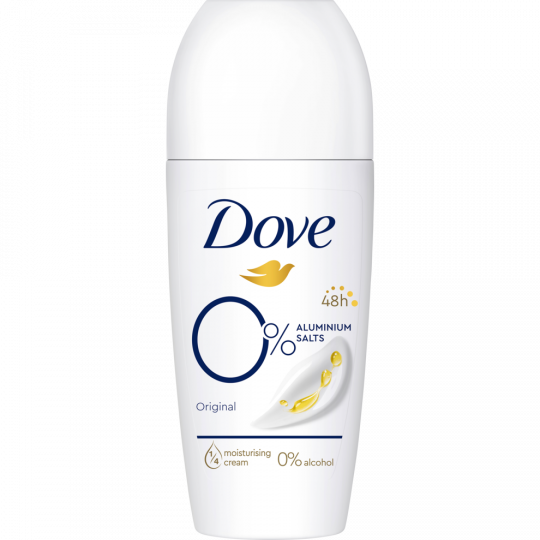 Dove Deo Roll-on 0% Aluminiumsalze Original 50 ml 