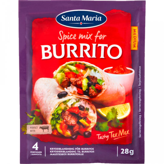 Santa Maria Seasoning Mix für Burrito 28 g 
