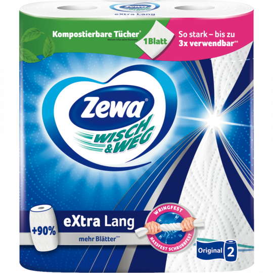 Zewa Wisch & Weg Extra Lang Original 2 x 86 Blatt 