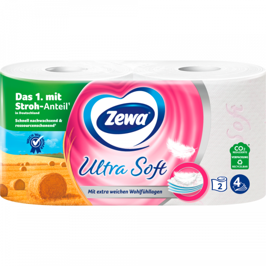 Zewa Ultra Soft Toilettenpapier 4-lagig 2 x 150 Blatt 