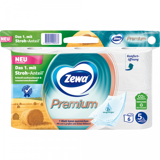 Zewa Premium Toilettenpapier 5-lagig 6 x 110 Blatt 