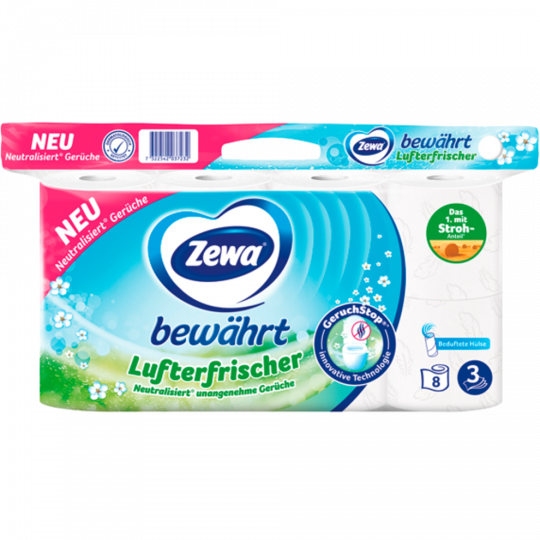 Zewa Toilettenpapier Bewährt Lufterfrischer 3-lagig 8 x 150 Blatt 