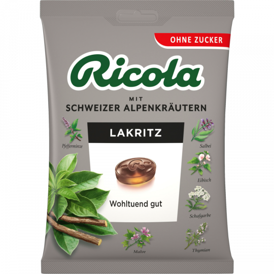 Ricola Lakritz ohne Zucker 75 g 