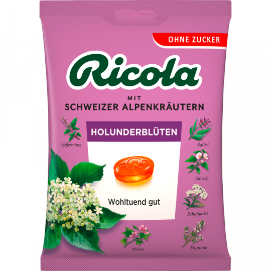 Ricola Holunderblüten zuckerfrei 75 g 