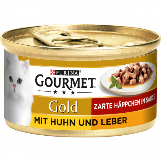 Purina Gourmet Gold Zarte Häppchen in Sauce mit Huhn und Leber 85 g 