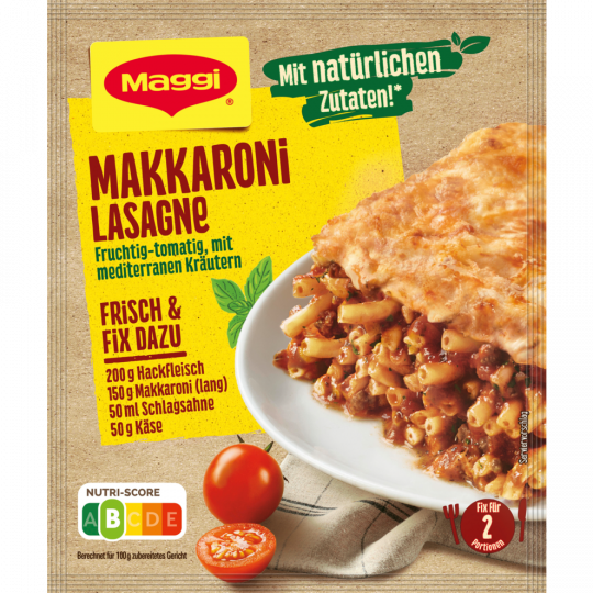 Maggi Fix für Makkaroni Lasagne für 2 Portionen 