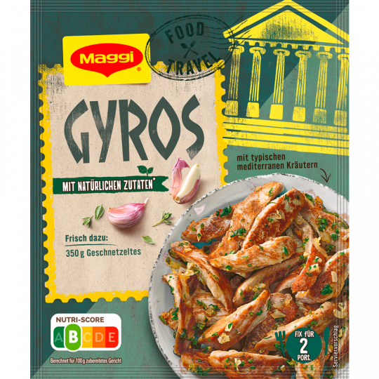 Maggi Food Travel Fix für Gyros für 2 Portionen 