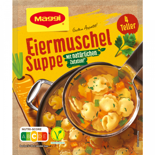 Maggi Guten Appetit Eiermuschel Suppe für 4 Teller 