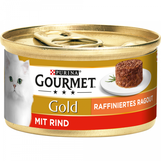 Purina Gourmet Gold Raffiniertes Ragout mit Rind 85 g 