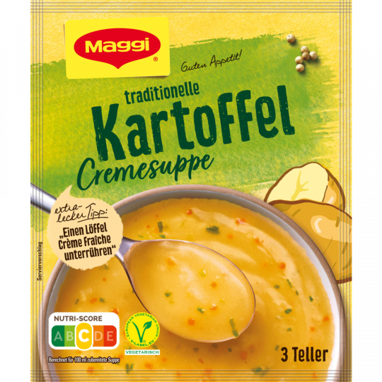 Maggi Guten Appetit traditionelle Kartoffel Cremesuppe für 3 Teller 