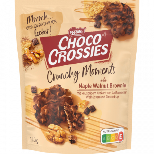 Nestlé Choco Crossies Crunchy Moments ala Maple Walnut Brownie 140 g 