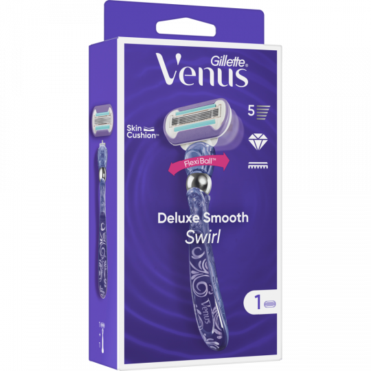 Gillette Venus Deluxe Smooth Swirl Rasierapparat mit Klinge 