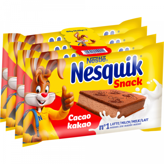 Nestlé Nesquik Snack Cacao-Kakao 3,5 % Fett 4 x 26 g 