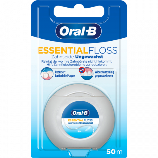 Oral-B Essential Floss Zahnseide ungewachst 50 m 