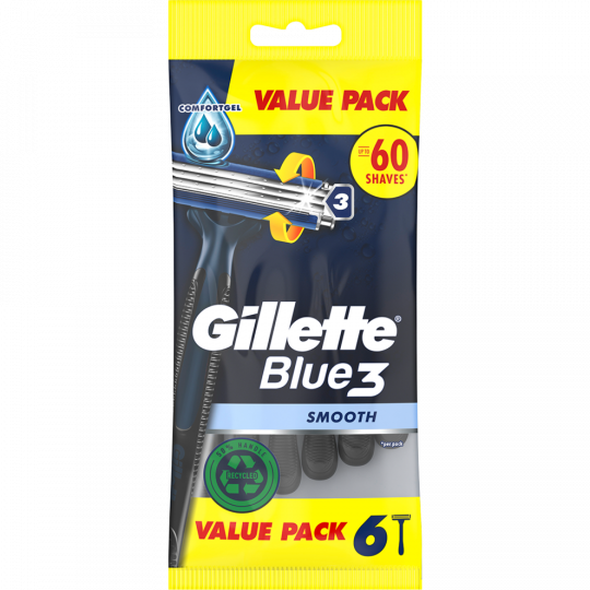 Gillette Blue 3 Smooth Einwegrasierer 6 Stück 