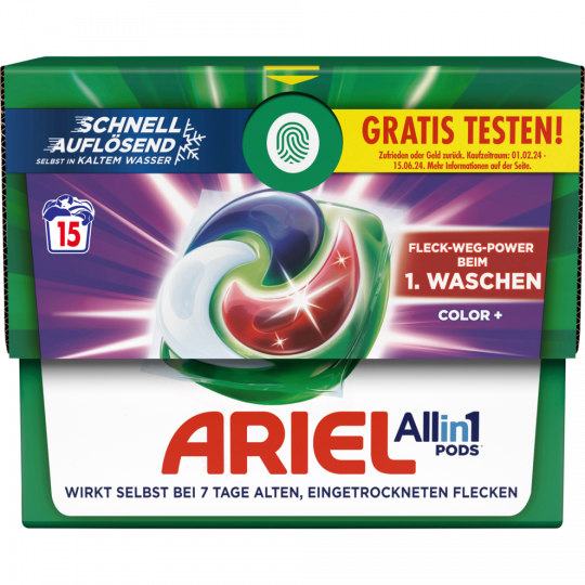 Ariel All in 1 Pods Color+ 15 Waschladungen 