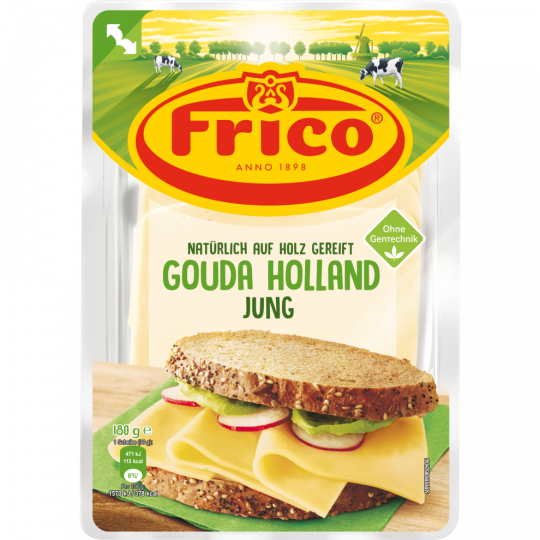 Frico Gouda Holland Jung g.g.A. 48 % Fett i. Tr. 180 g 