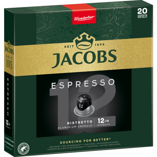 Jacobs Espresso 12 Ristretto 20 Kapseln 