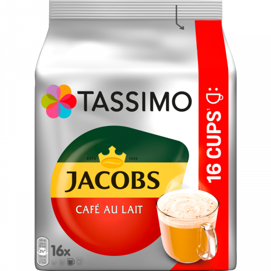 Tassimo Jacobs Café au Lait 16 Kapseln 