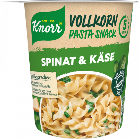 Knorr Vollkorn Pasta Snack Spinat & Käse 60 g 