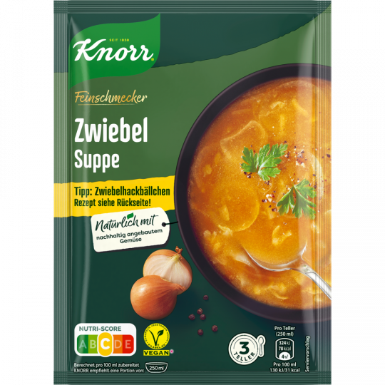 Knorr Feinschmecker Zwiebel Suppe für 3 Teller 