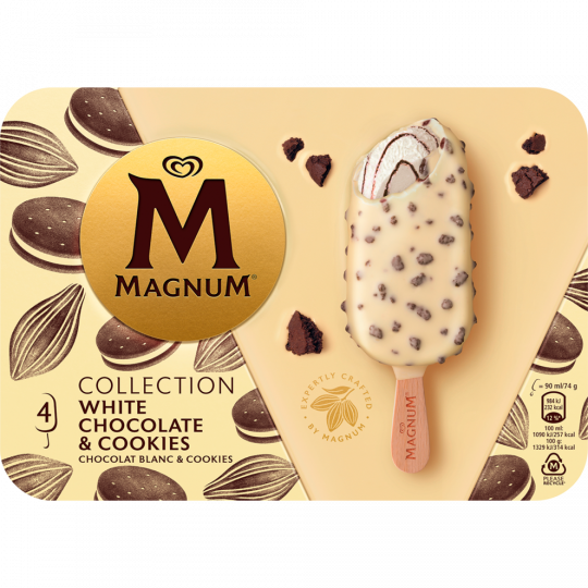 LANGNESE Magnum Collection White Chocolate & Cookies 4 x 90 ml 