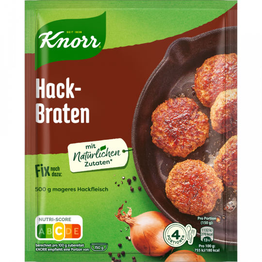 Knorr Fix Hackbraten für 4 Portionen 
