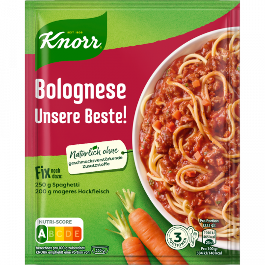 Knorr Fix Bolognese Unsere Beste! für 3 Portionen 