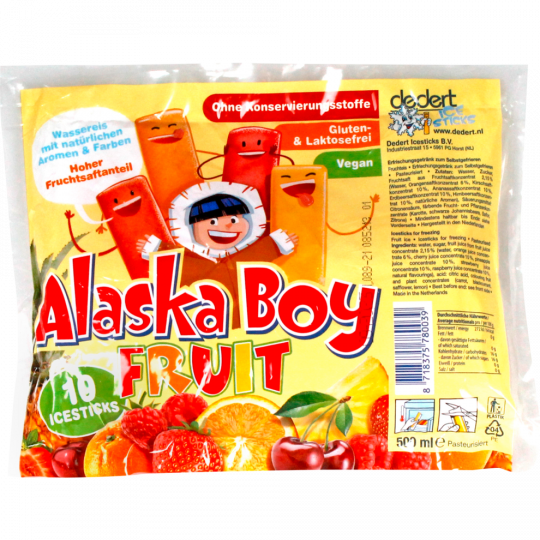 Alaska Boy Wassereis Fruit 10 x 50 ml 