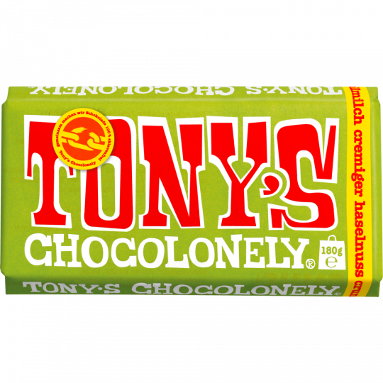 Tony's Chocolonely Vollmilchschokolade Cremiger Haselnuss Crunch 180 g 