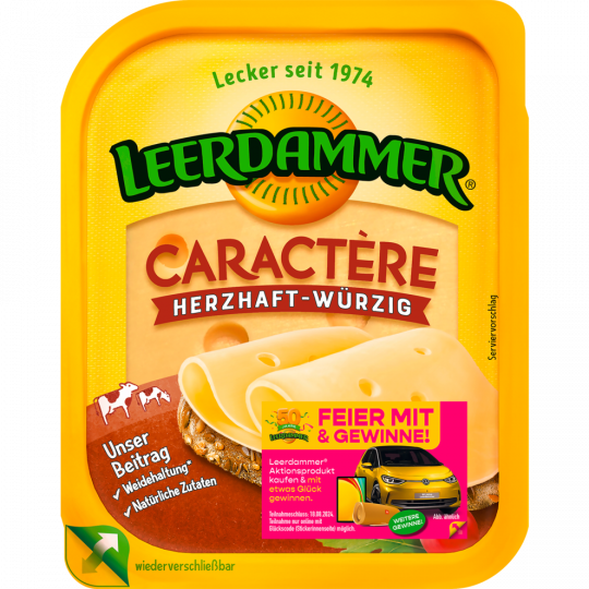 Leerdammer Caractère herzhaft-würzig Scheiben 48 % Fett i. Tr. 125 g 