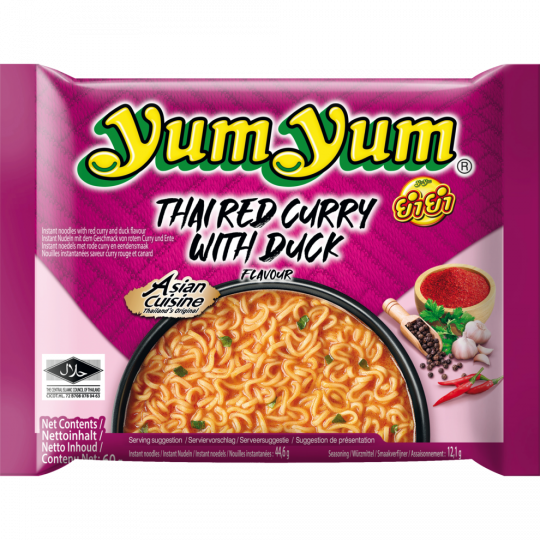 Yum Yum Instant Nudeln Thai rotes Curry mit Ente 60 g 