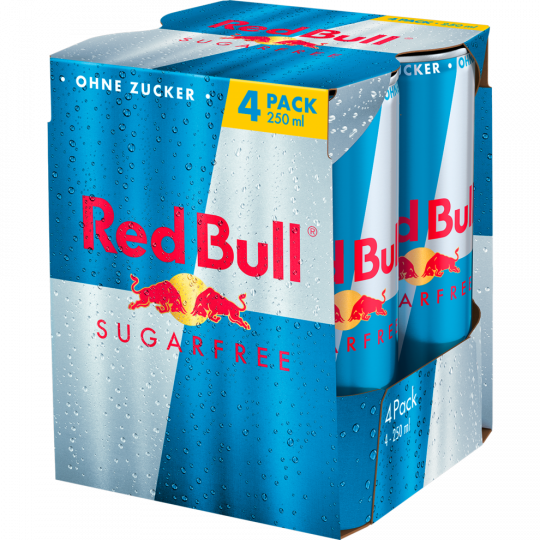 Red Bull Sugarfree - 4-Pack 4 x 0,25 l 
