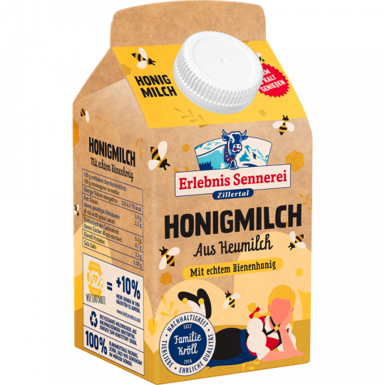 Erlebnis Sennerei Zillertal Honigmilch 3,6 % Fett 0,5 l 