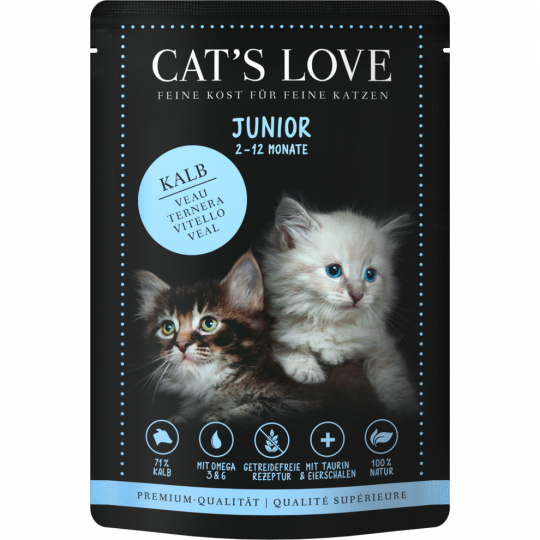 CAT'S LOVE Junior Kalb 85 g 